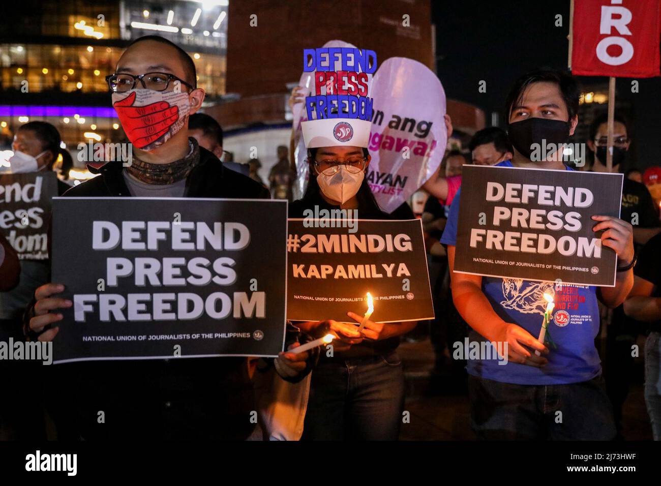 Manila, Filippine: 5 maggio 2022, i sostenitori della libertà di stampa ...