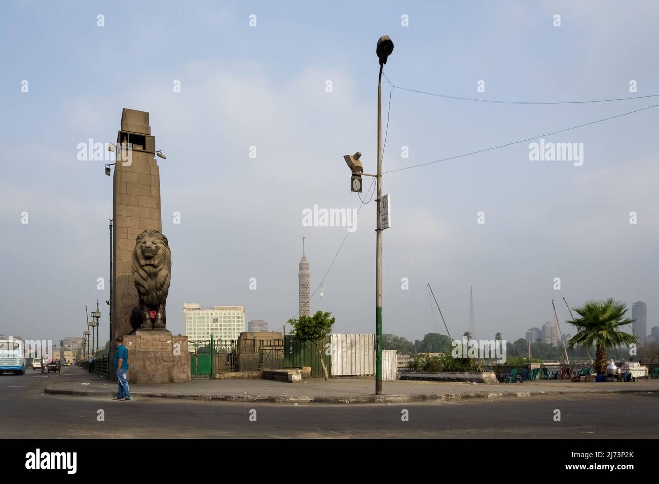 Dettaglio architettonico del Ponte Qasr El Nil, il ponte più antico e