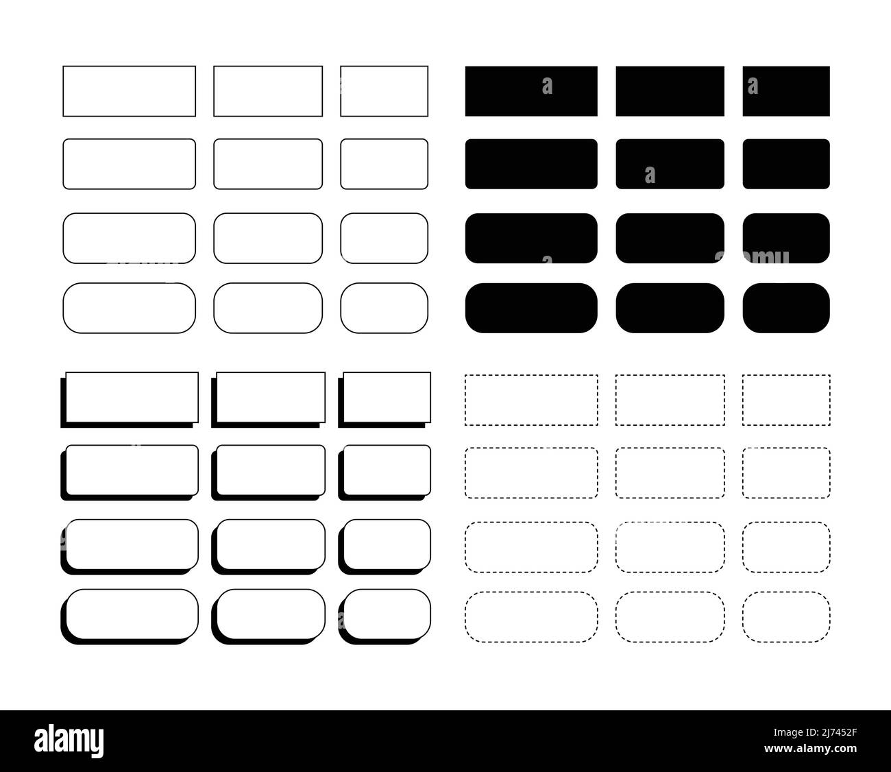 forma rettangolare con sfondo arrotondato. Illustrazione Vettoriale