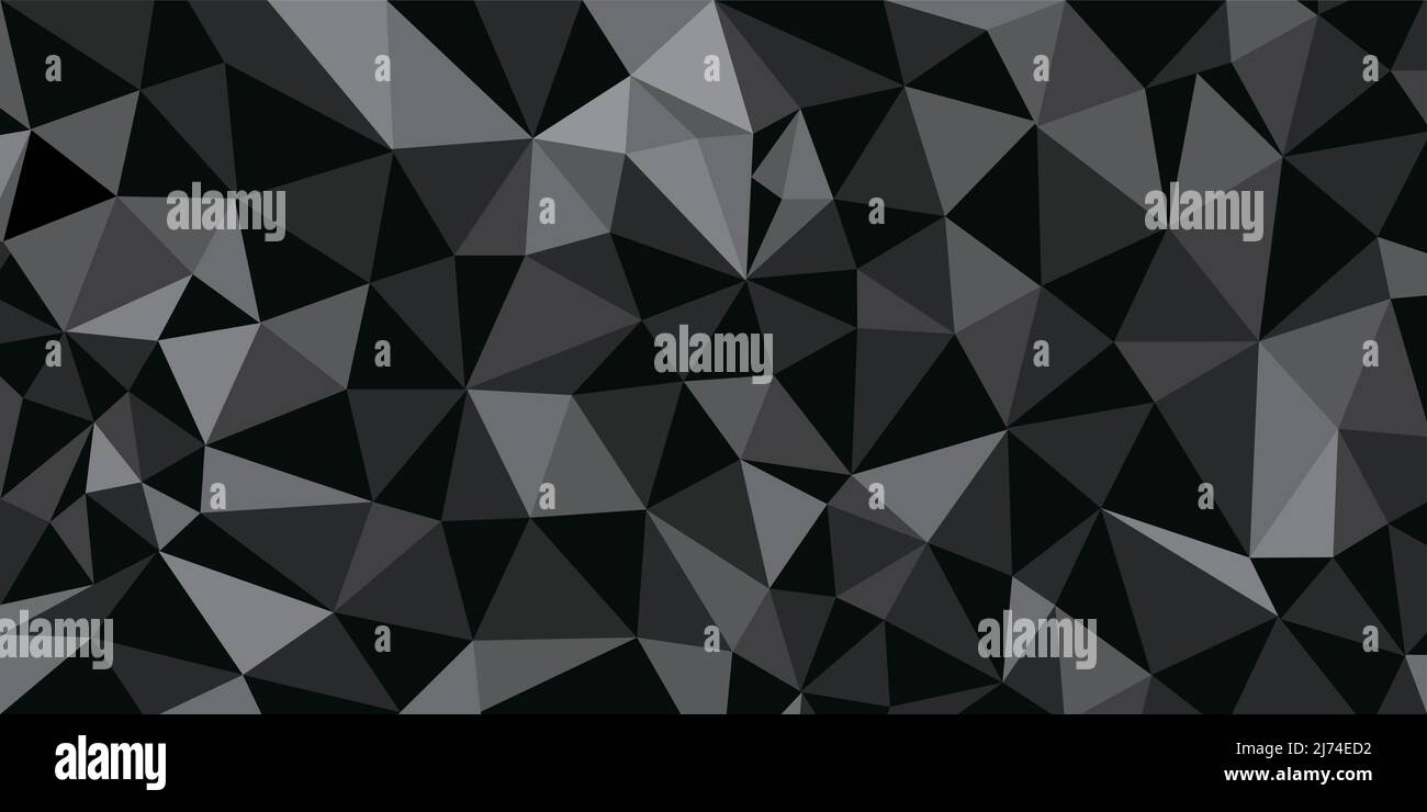 Sfondo nero e grigio con disegno vettoriale a triangolo, triangolo geometrico astratto Illustrazione Vettoriale