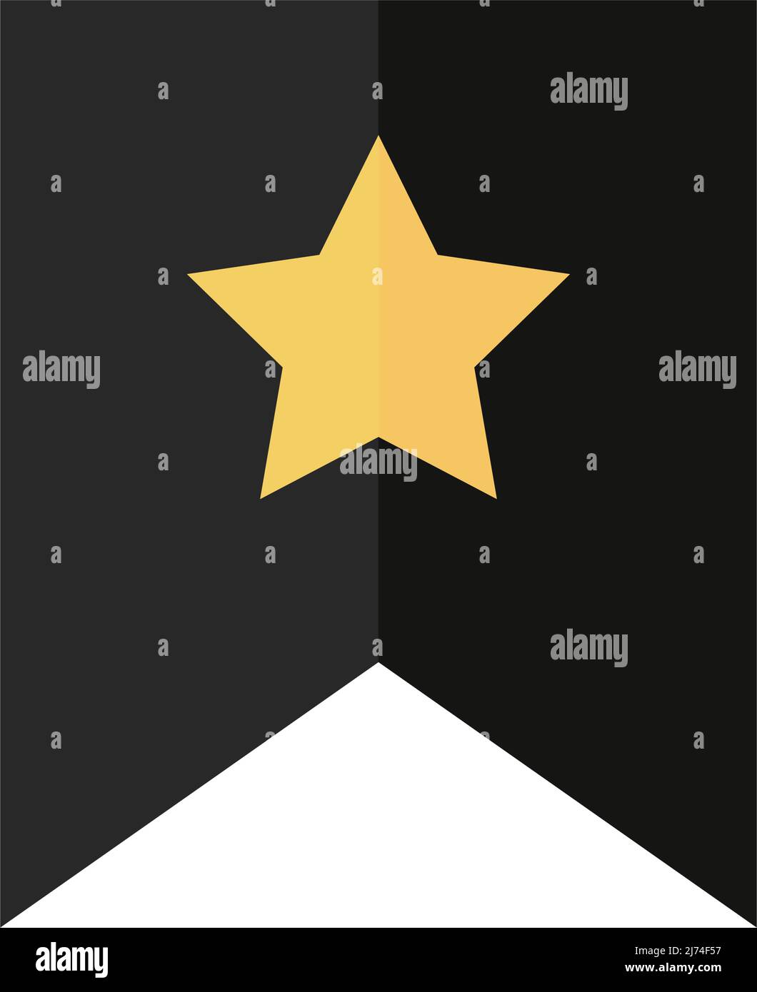 Icona di un segnalibro con una stella. Etichette preferite. Vettori modificabili. Illustrazione Vettoriale
