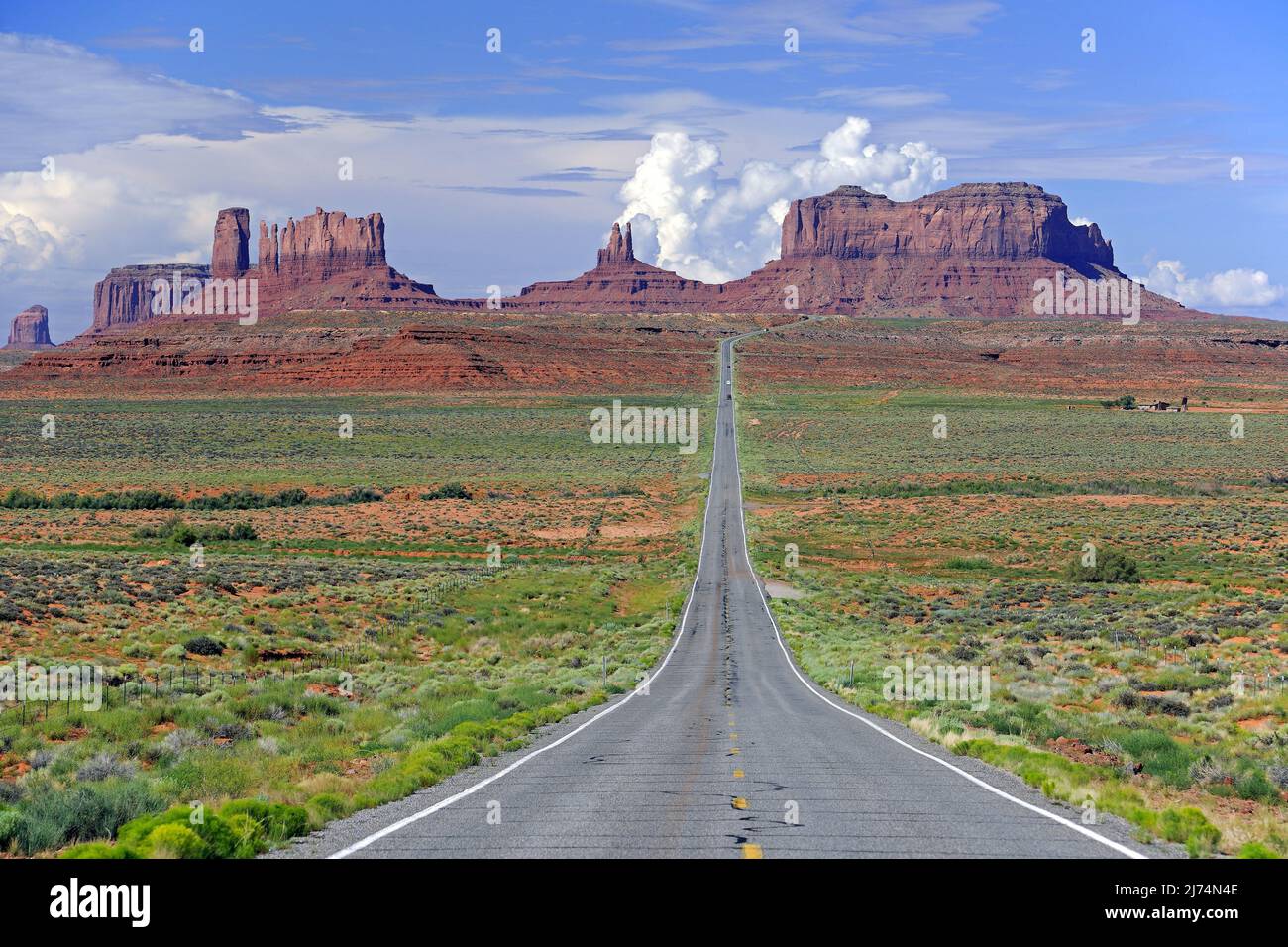 Vista sulla Monument Valley dall'autostrada federale 163, USA, Utah Foto Stock