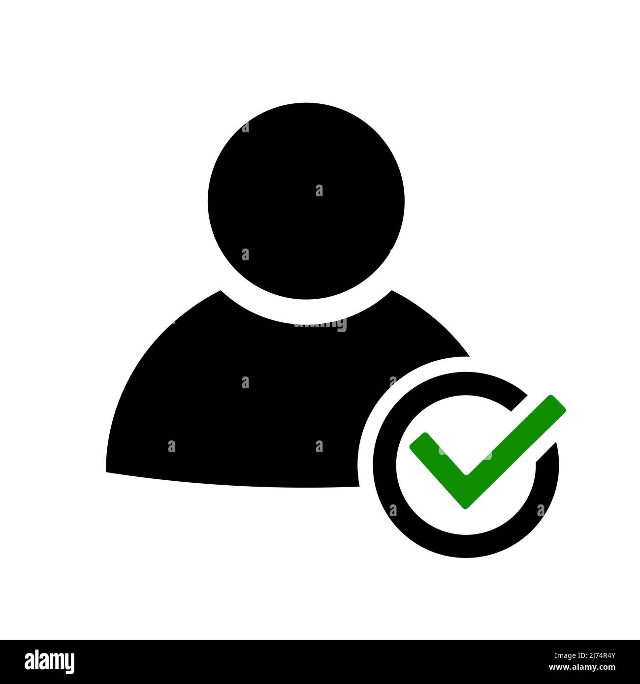 Icona People tick (persone). Controllare il simbolo dell'opzione migliore Illustrazione Vettoriale