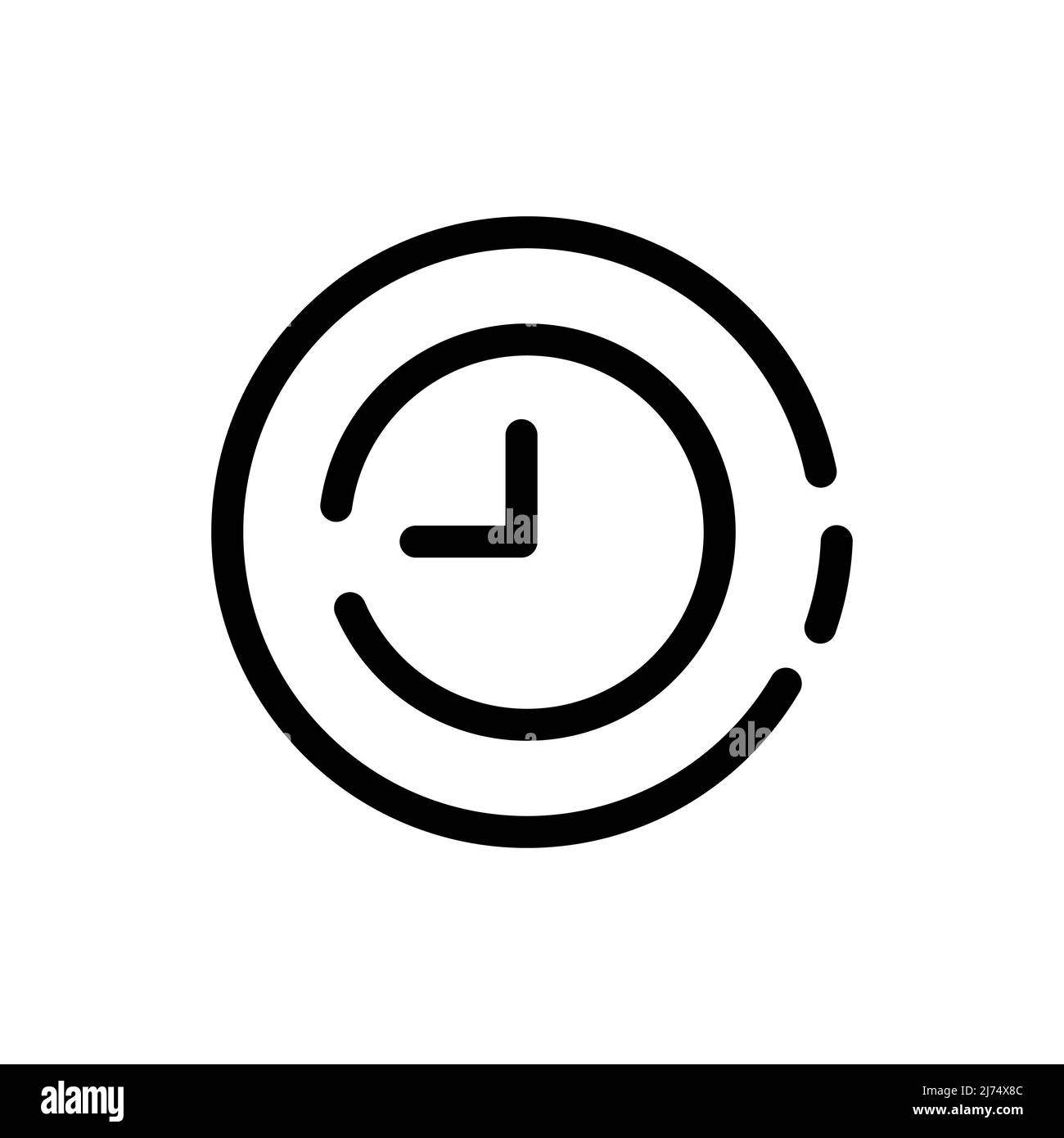 Icona dell'orologio. Vettore icona ora. Illustrazione Vettoriale