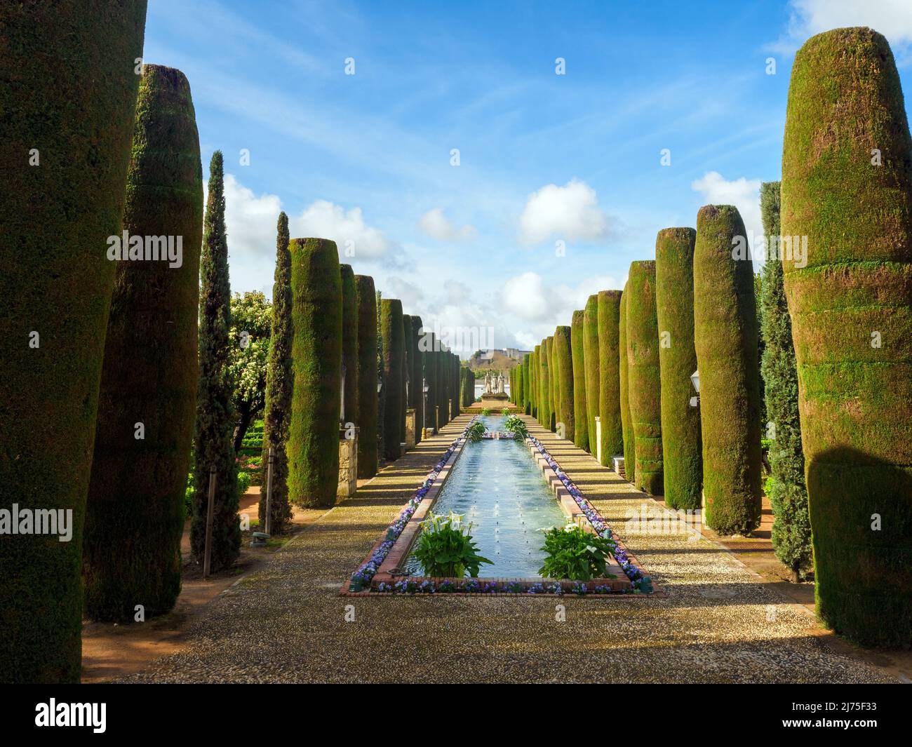 Giardini dell'Alcazar de los Reyes Cristianos - Cordoba, Spagna Foto Stock
