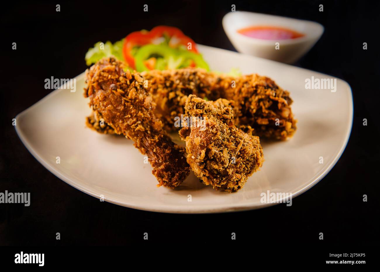 Pollo fritto croccante tailandese Foto Stock