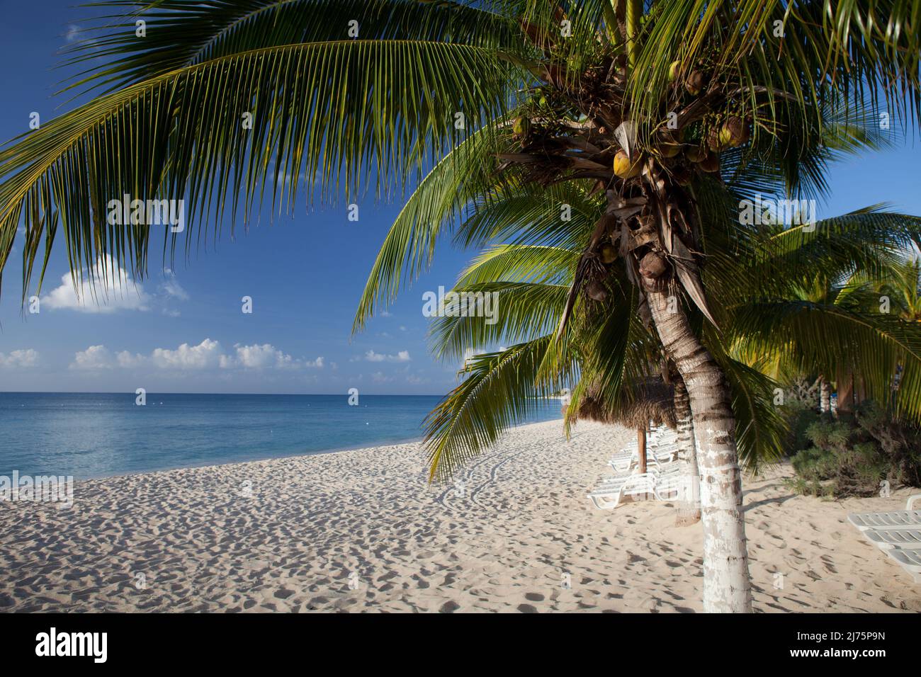 Posizione scattata da una spiaggia messicana nel tardo pomeriggio Foto Stock