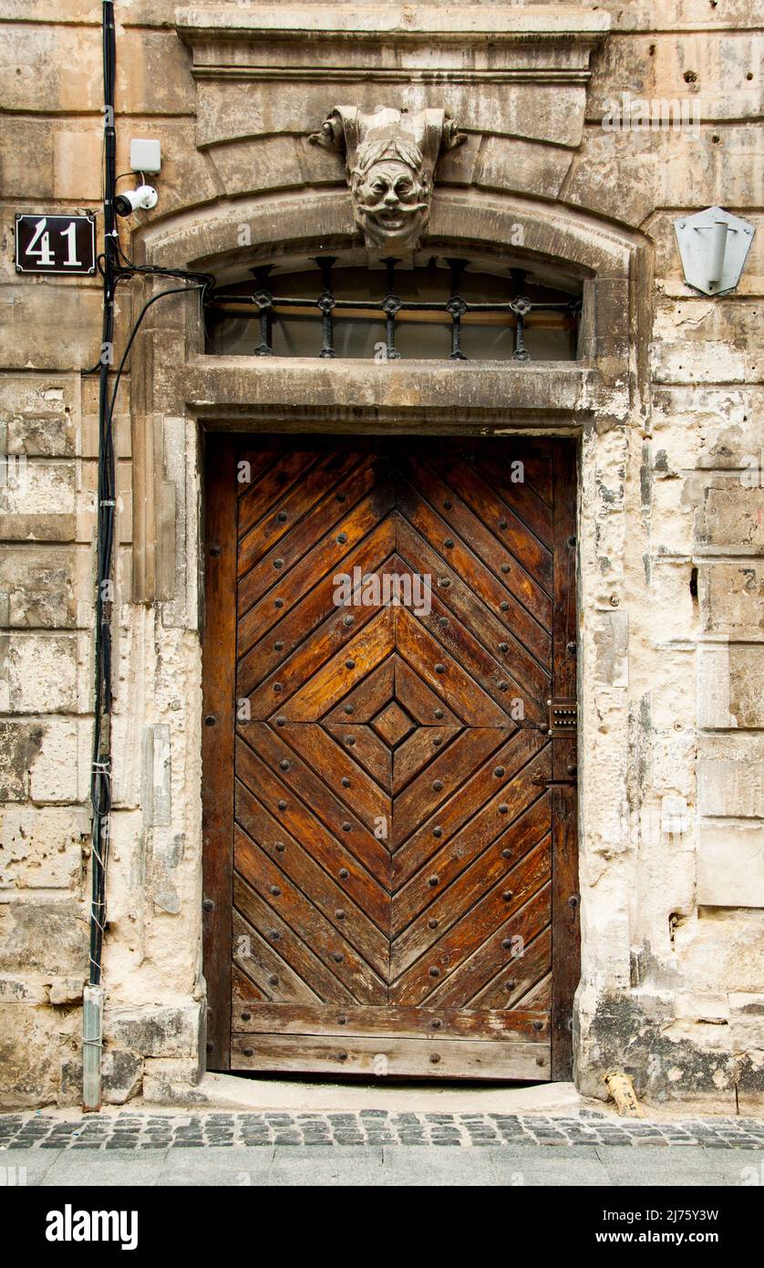 Porta nella città vecchia Foto Stock