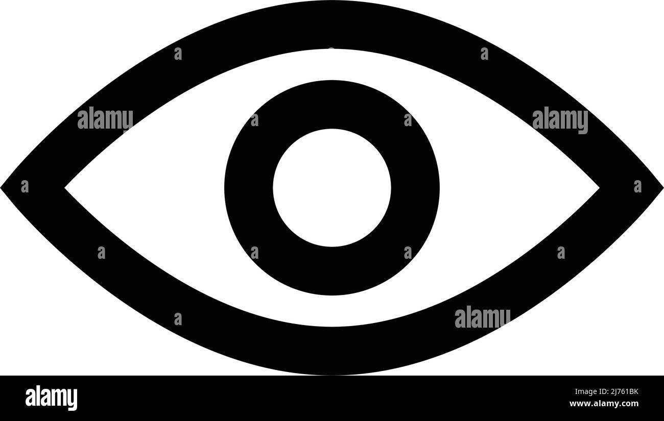 Una semplice icona a forma di occhio. Vettori modificabili. Illustrazione Vettoriale