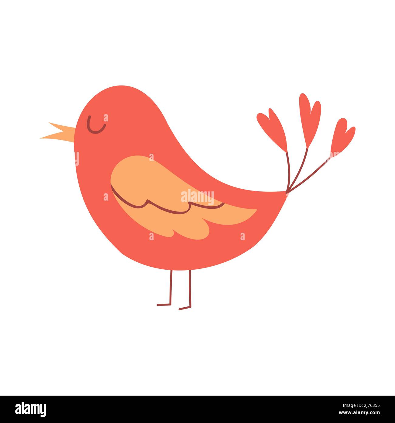 Un semplice uccello rosso carino con piume a forma di cuore sulla coda. Simpatico personaggio decorativo per le carte San Valentino. Semplice illustrazione vettoriale a colori piatta Illustrazione Vettoriale Un semplice uccello rosso carino con piume a forma di cuore sulla coda. Simpatico personaggio decorativo per le carte San Valentino. Semplice illustrazione vettoriale a colori piatta Illustrazione Vettoriale