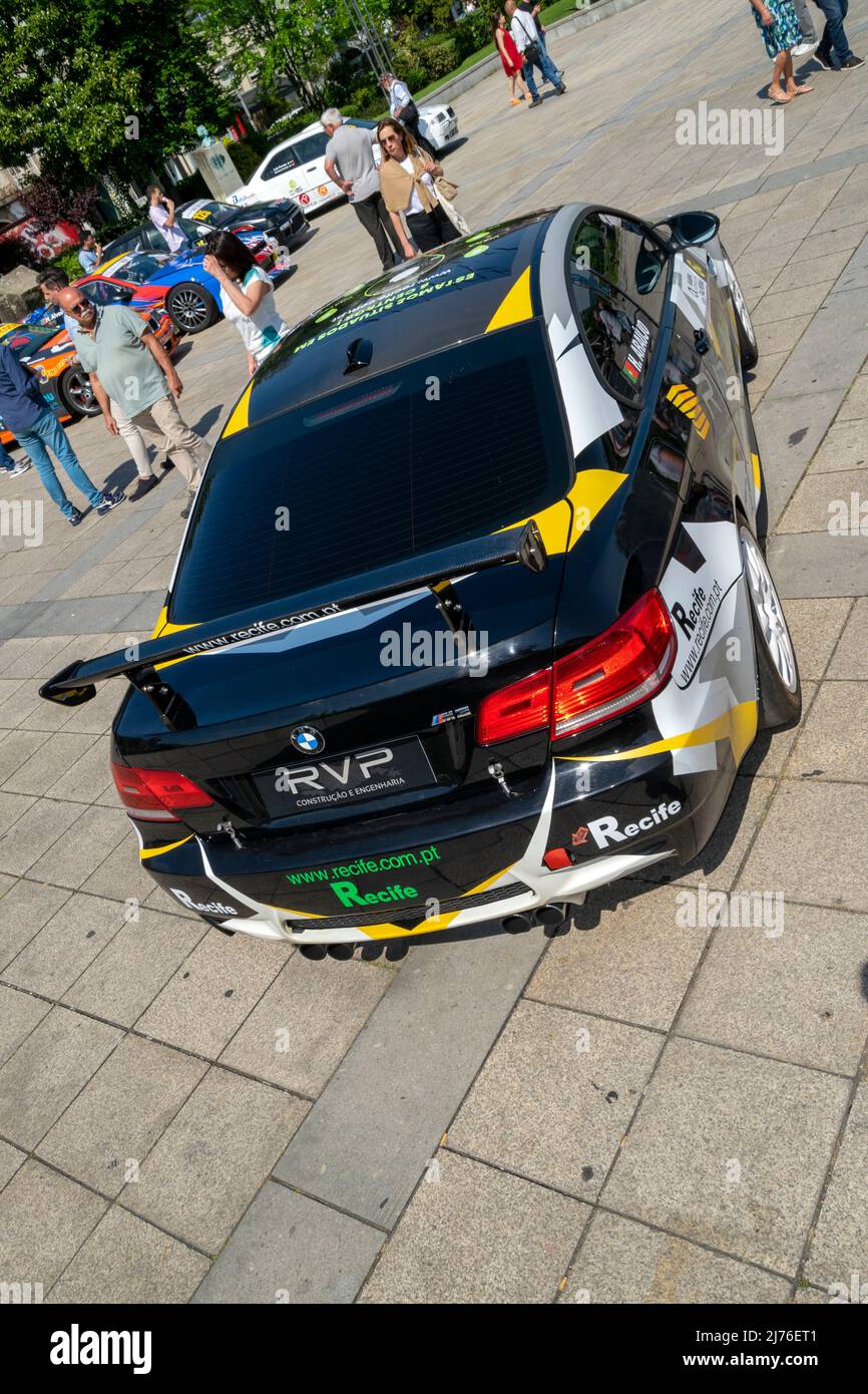 Rally racing cars, 2022 Rampa da Falperra a Braga, Portogallo. Auto da rally BMW M3. Foto Stock