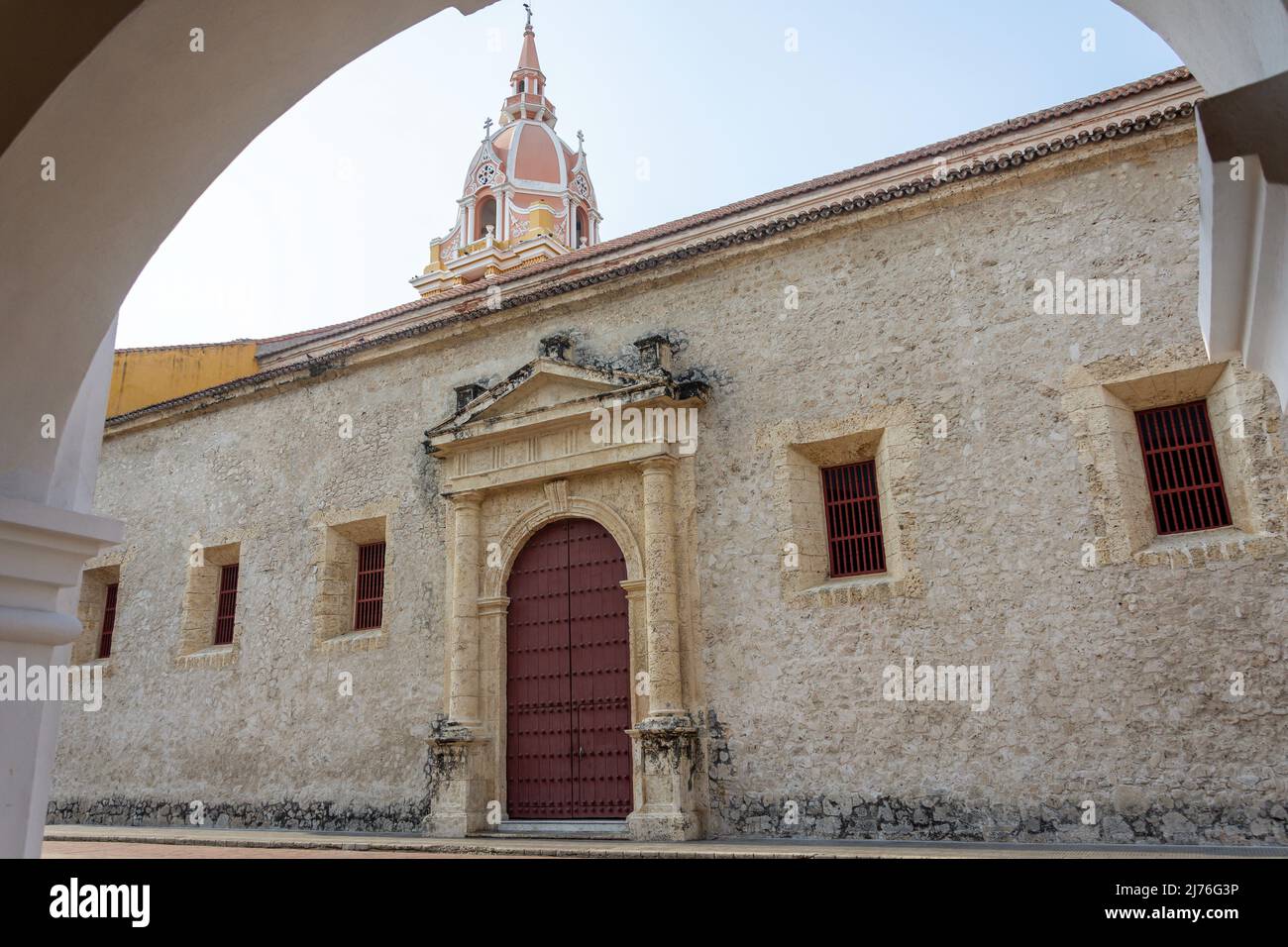 Catedral de Santa Catalina de Alejandría, Plaza de la Proclamación, Old Cartagena, Cartagena, Bolivar, Repubblica di Colombia Foto Stock