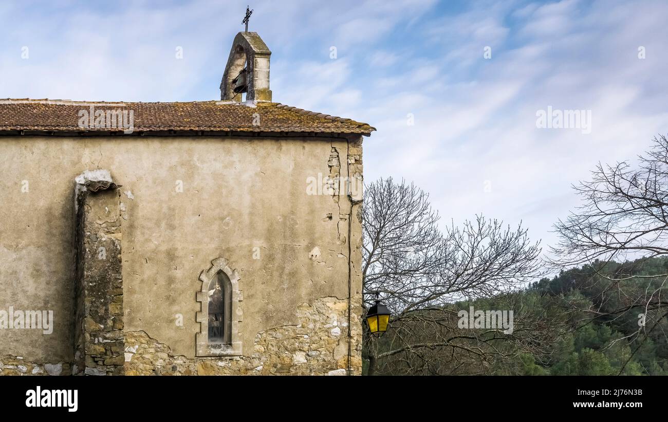 Église de Paguignan nei pressi di Aigues Vives. Foto Stock