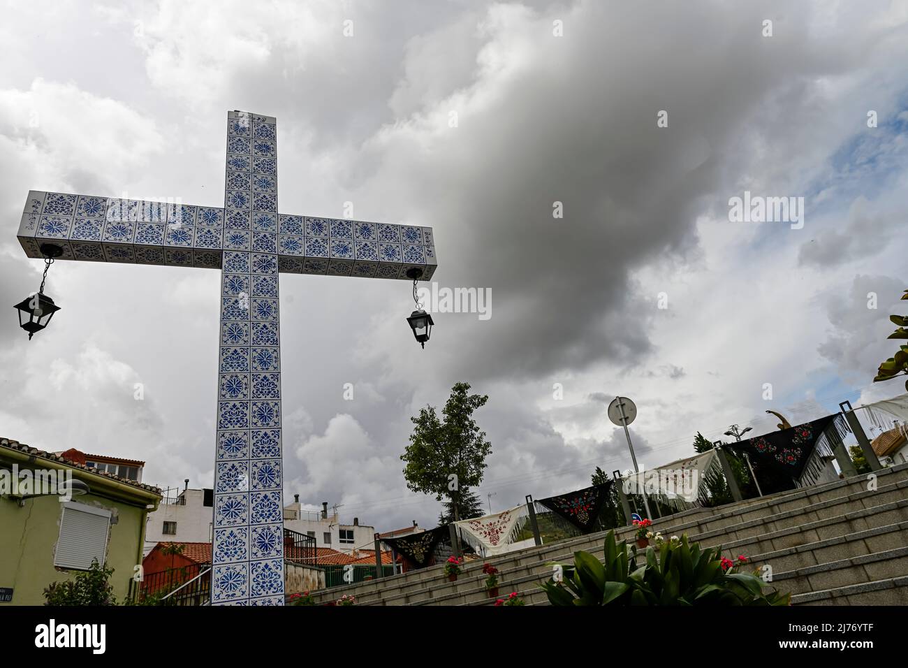 Cruz de Mayo - la Fiesta de las Cruces è una festa che si celebra il 3 maggio Foto Stock