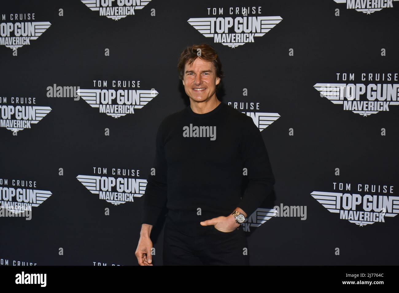 6 maggio 2022, Città del Messico, Città del Messico, Messico: L'attore americano Tom Cruise pone per le foto durante la foto del film per promuovere ' Top Gun Maverick' al Ritz Carton Mexico City Hotel. Il 6 maggio 2022 a Città del Messico, Messico. (Credit Image: © Carlos Tischler/eyepix via ZUMA Press Wire) Foto Stock