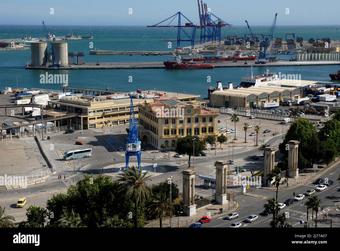 puerto mercante, Malaga foto: © Rosmi Duaso/fototext,BCN. Foto Stock