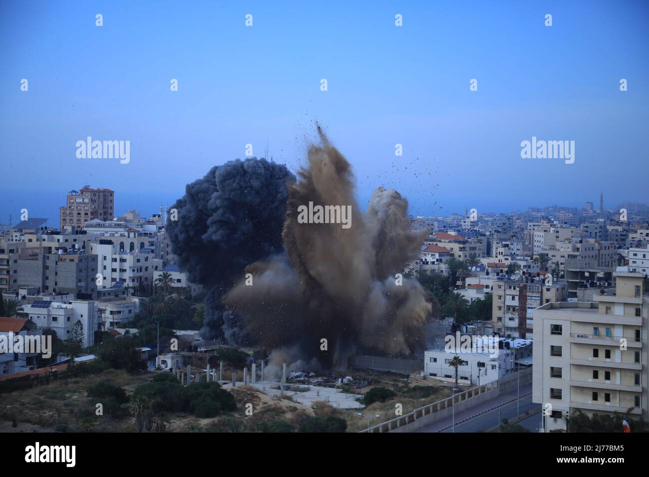 gaza sotto gli attaks nel mese di ramdan Foto Stock