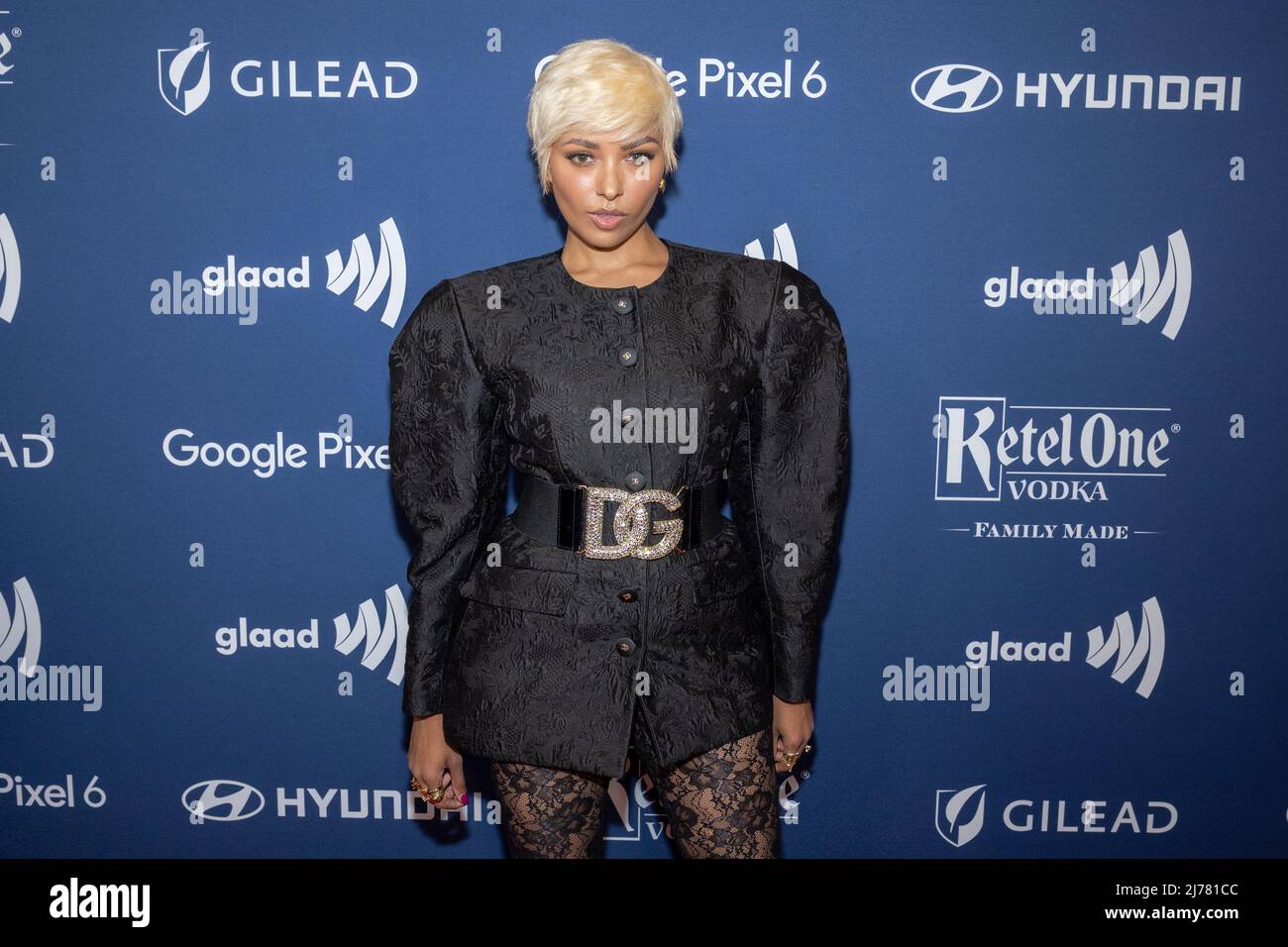 New York, Stati Uniti. 06th maggio 2022. Kat Graham partecipa ai 33rd GLAAD Media Awards a New York City venerdì 6 maggio 2022. Foto di Gabriele Holtermann/UPI Credit: UPI/Alamy Live News Foto Stock