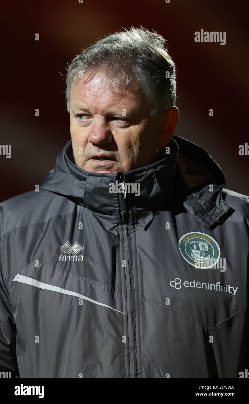 Il direttore di Crawley Town John Yems durante la EFL League due partite tra Swindon Town e Crawley Town al Energy Check County Ground . 2nd febbraio 2022 Foto Stock