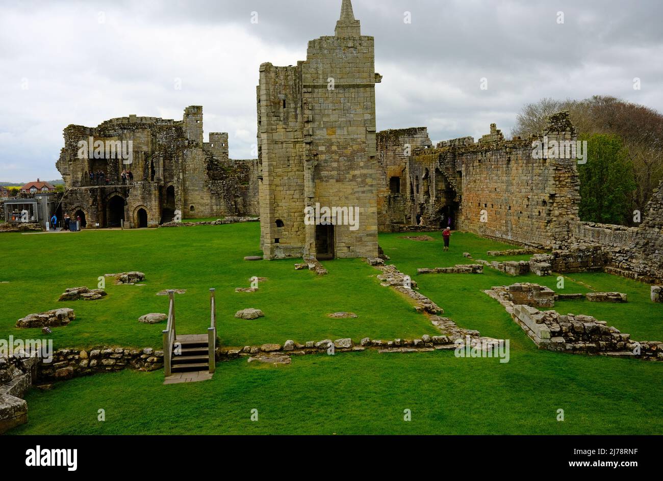 Castello di Warkworth, Northumberland, Inghilterra Foto Stock