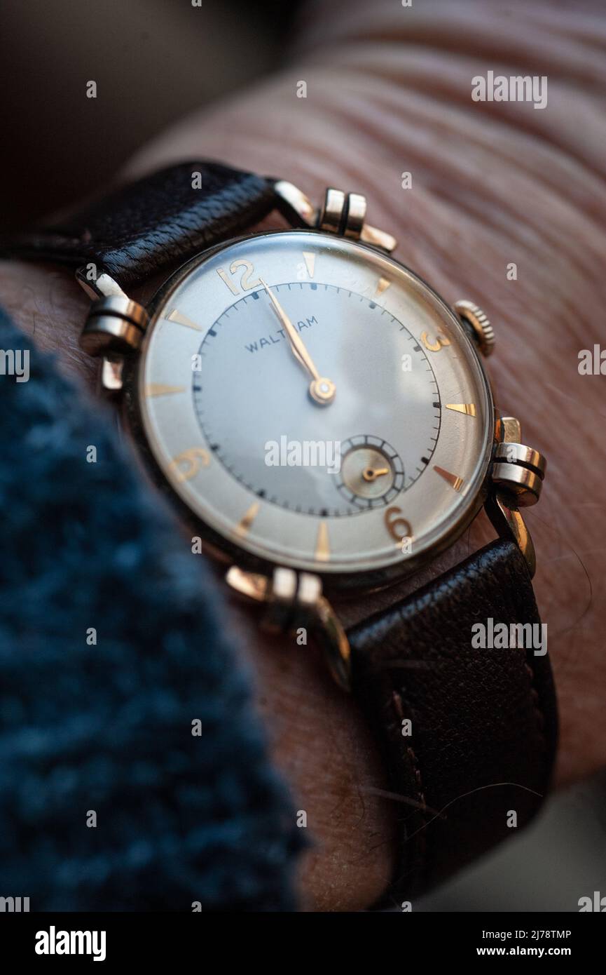 orologio da polso vintage american waltham Foto Stock