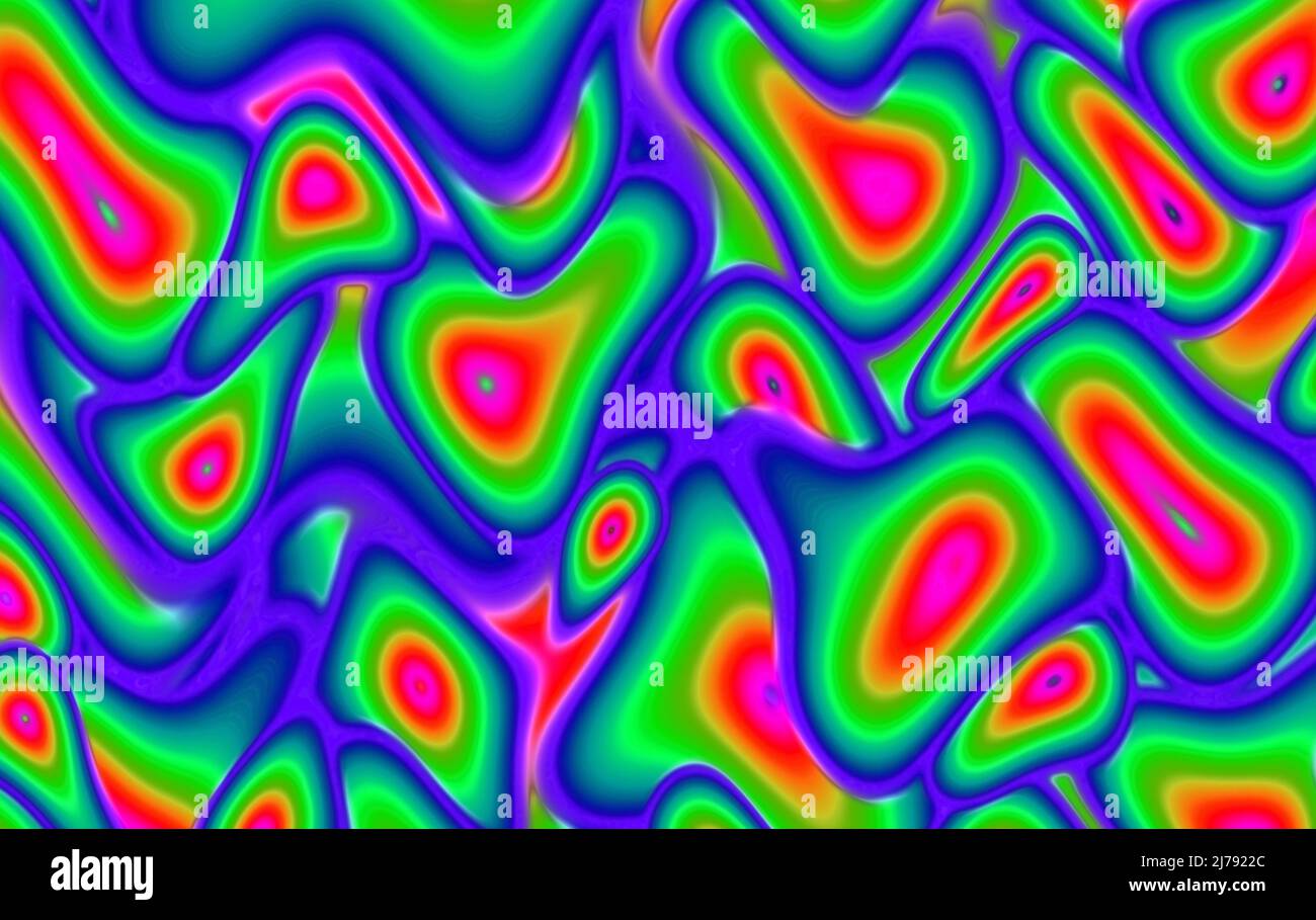 Stupefacente motivo colorato Chaotic Twisted per sfondo astratto Foto Stock