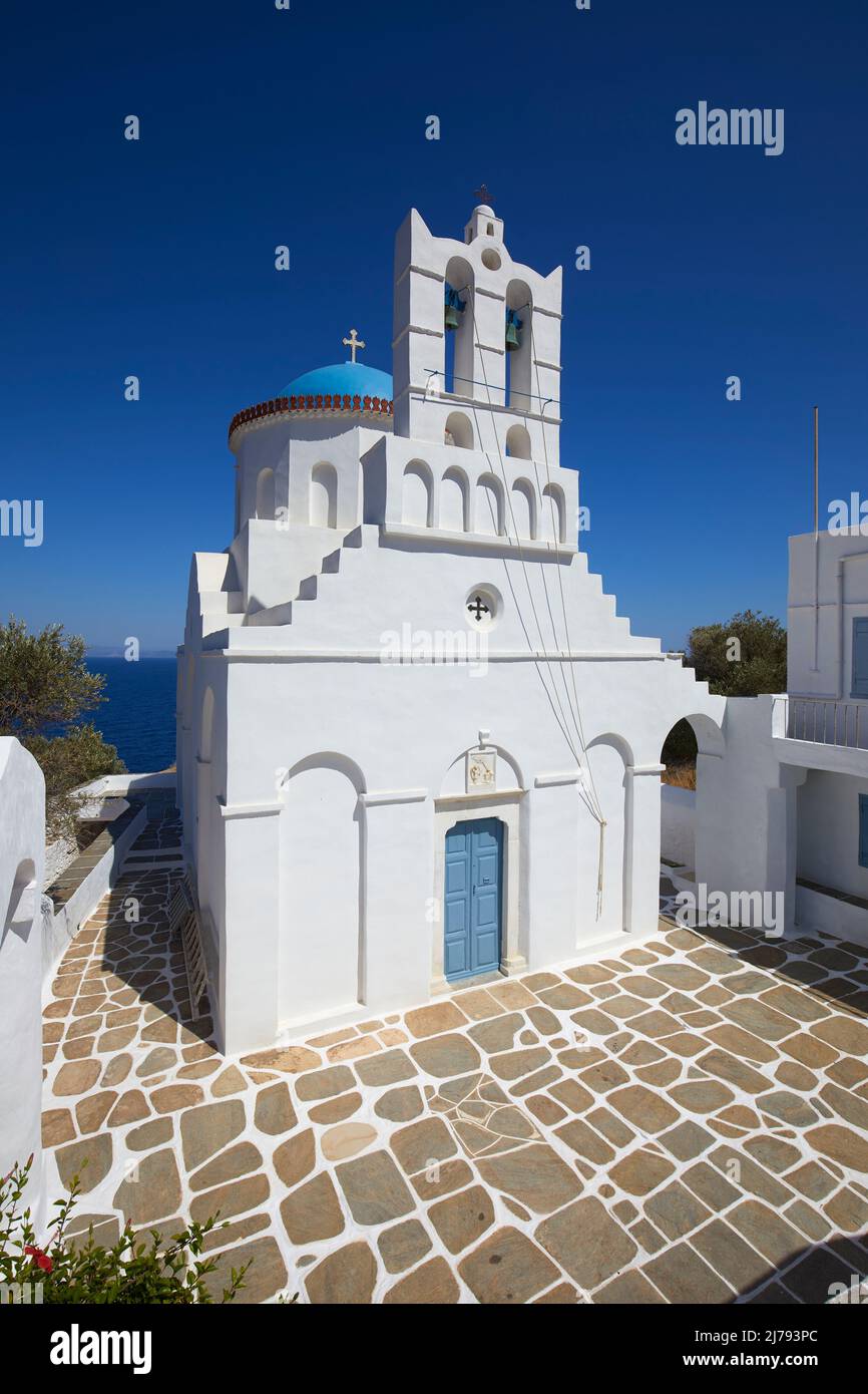 La chiesa di Panagia Poulati, Sifnos, Cicladi Isole, Grecia Foto Stock