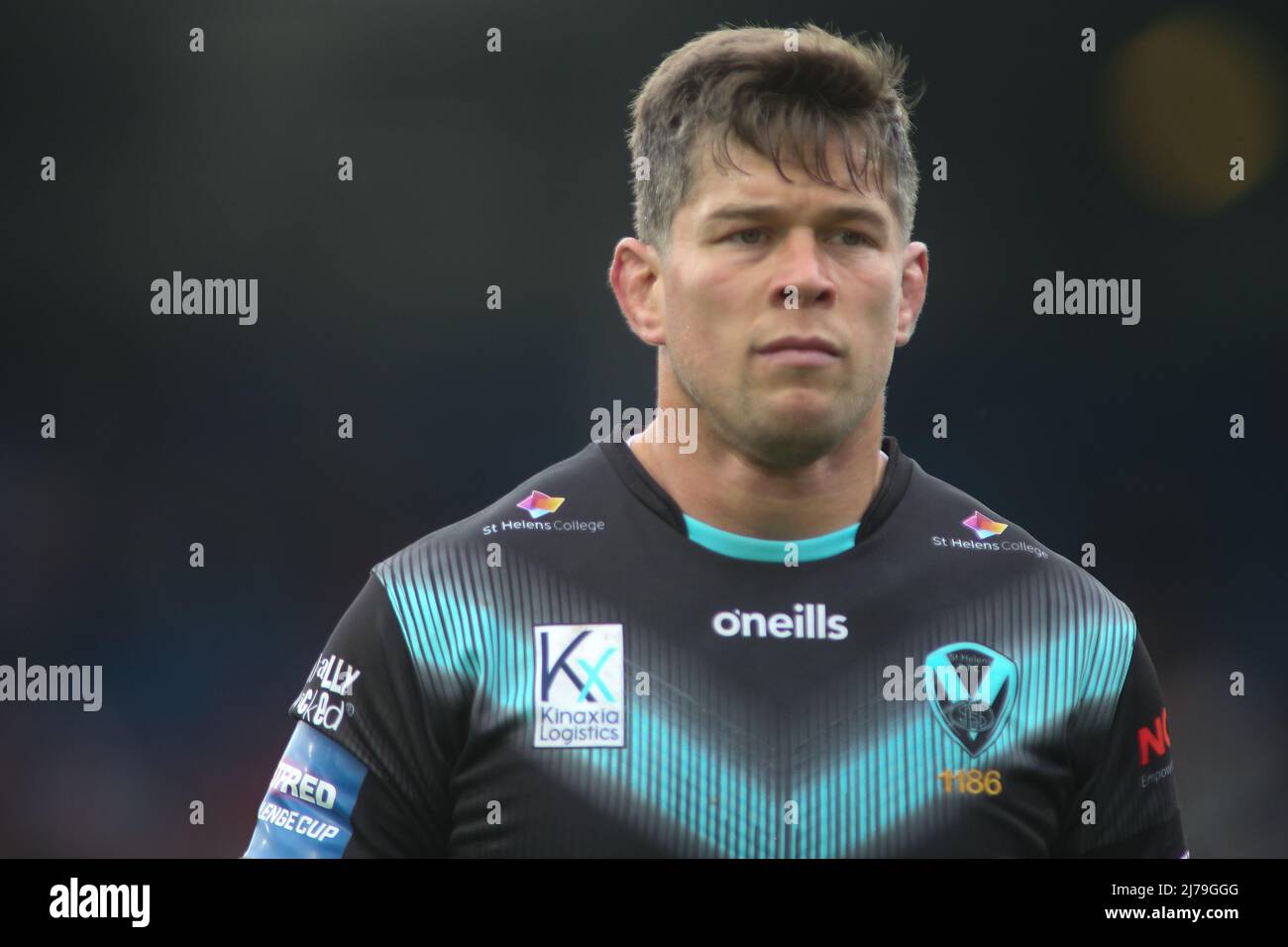 Elland Road, Leeds, West Yorkshire, 7th maggio 2022. Betfred Challenge Cup semi-finale Wigan Warriors vs St Helens Louie McCarthy-Scarsbrook of St Helens RLFC Credit: Touchlinepics/Alamy Live News Foto Stock