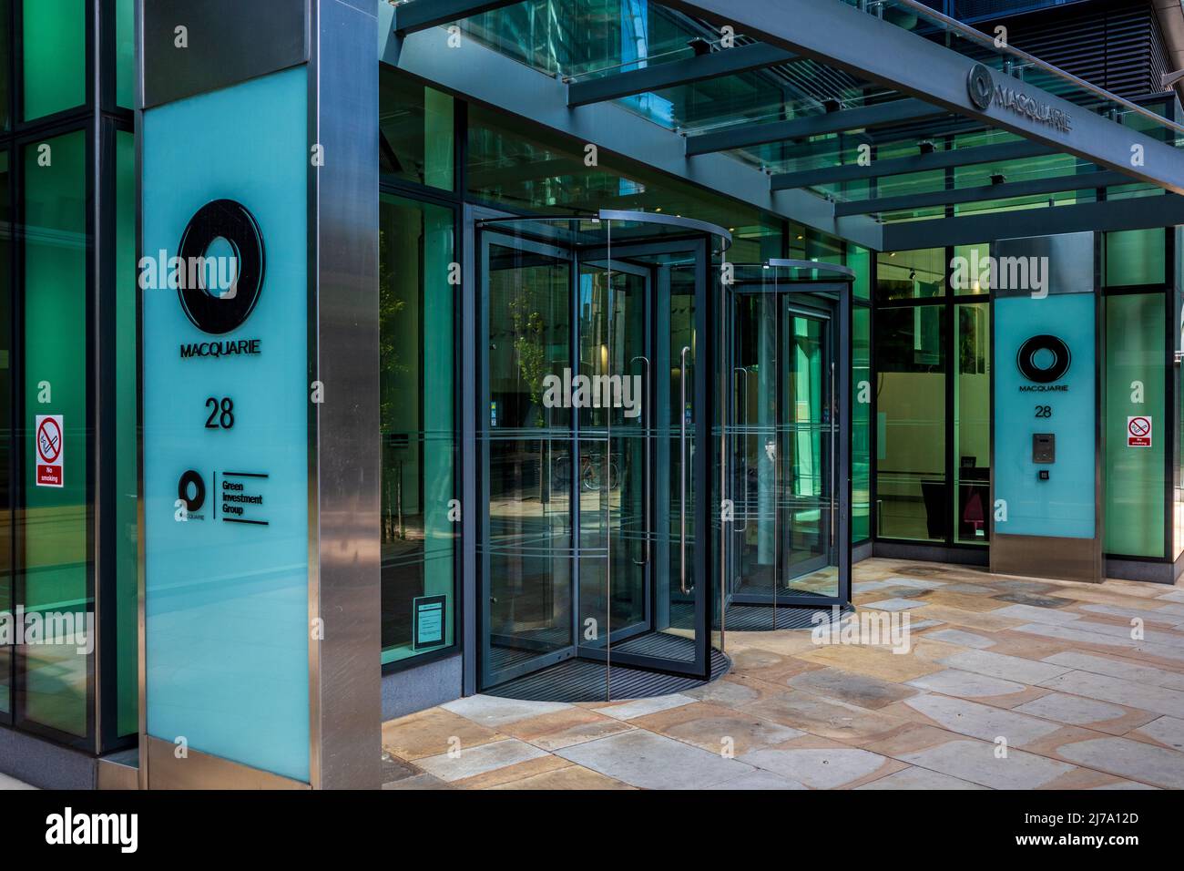 Gruppo Macquarie - Verde Investment Group uffici nella città di Londra il quartiere finanziario. Specialisti in verde gli investimenti in infrastrutture. Foto Stock