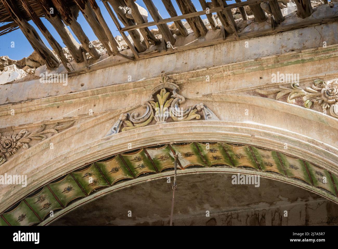 Abbandonato Abdullah al-Suleiman palace, Mecca provincia, Taïf, Arabia Saudita Foto Stock