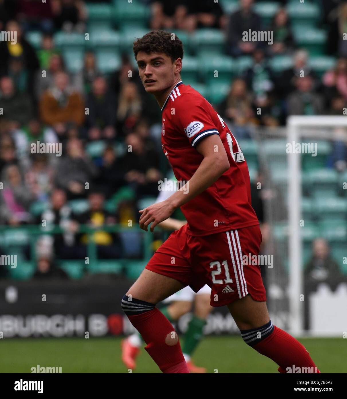 Easter Road Stadium, Edinburgh.Scotland Regno Unito. 7th mag 22 Hibernian vs Aberdeen Cinch Premiership Match Aberdeens Dante Polvara Credit: eric mccowat/Alamy Live News Foto Stock