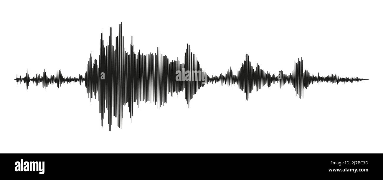 Misurazione sismografica o grafico del rilevatore di giacitura. Misurazioni sismiche con registrazione dati. Illustrazione vettoriale isolata su sfondo bianco Illustrazione Vettoriale