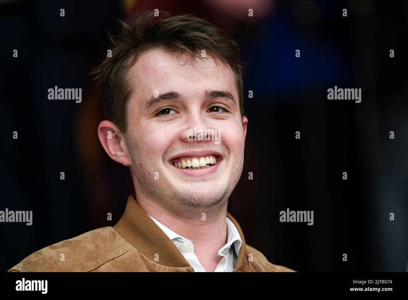 Stanislas Rigault durante la giornata di formazione per i candidati del partito di Eric Zemmour Reconquete! Per le elezioni legislative in Salle Wagram, Parigi, Francia, il 7 maggio 2022. Foto di Victor Joly/ABACAPRESS.COM Foto Stock