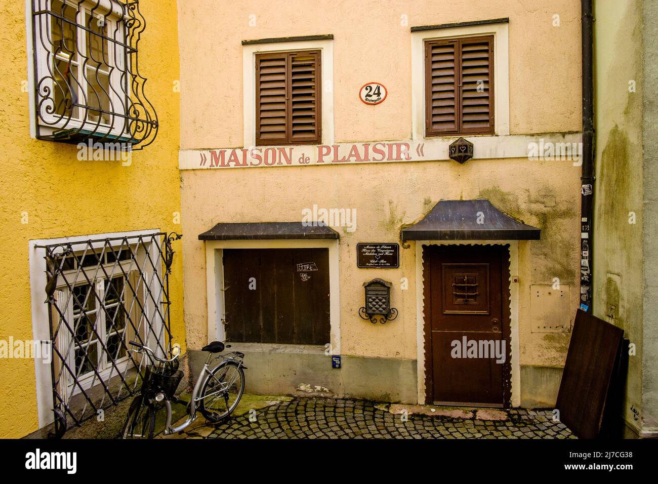 Maison de Plaisir, Steingasse, Salisburgo, Austria. Foto Stock
