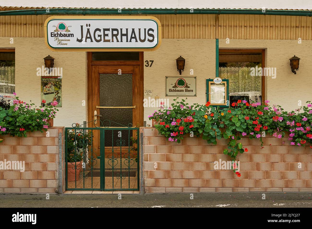 Boppard, Renania-Palatinato / Germania - 9/20/2011: Jagerhuas at Rheinallee 37 56154 Boppard Germania Foto Stock