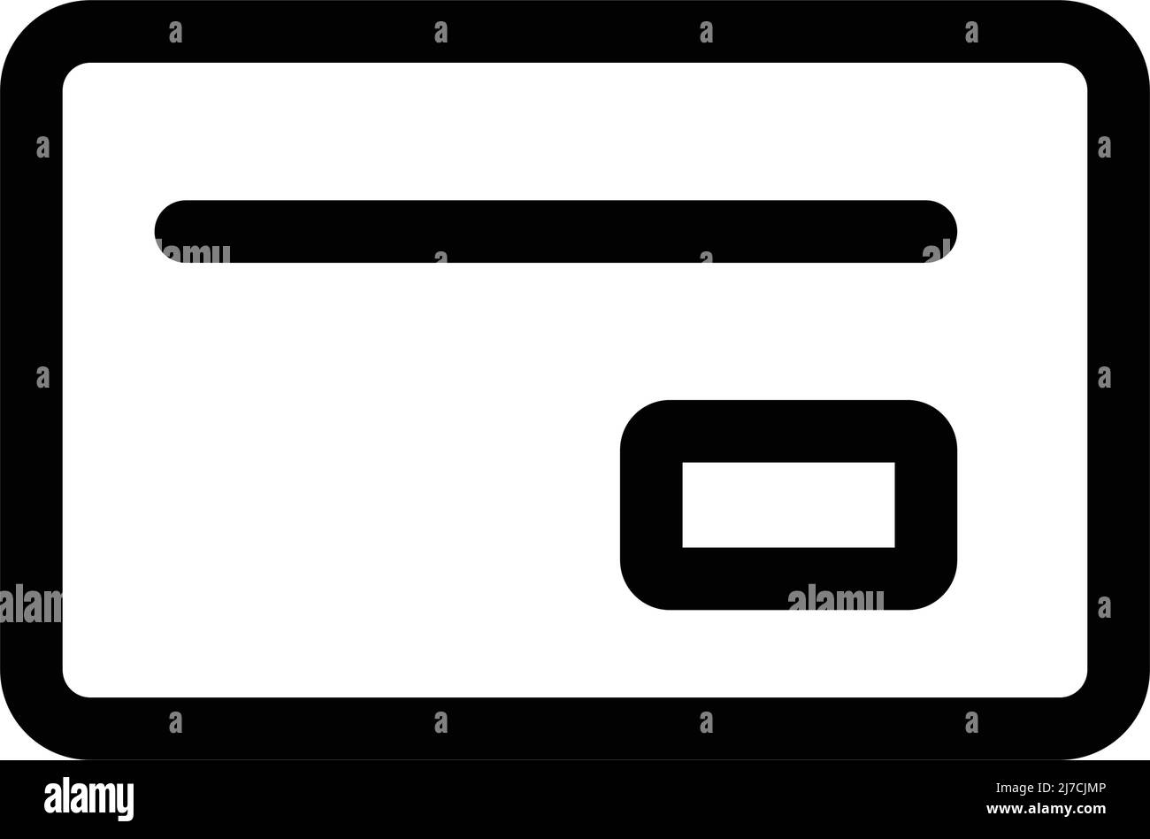 Icona della carta di credito. Icona di identificazione. Vettore modificabile. Illustrazione Vettoriale