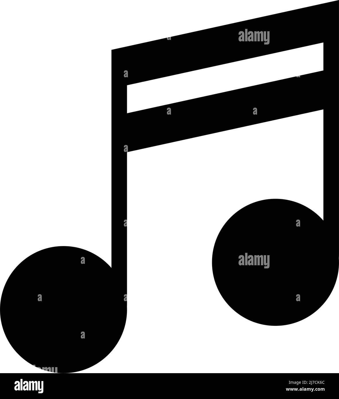 Icona della silhouette della nota musicale. Musica e spartiti. Vettore modificabile. Illustrazione Vettoriale