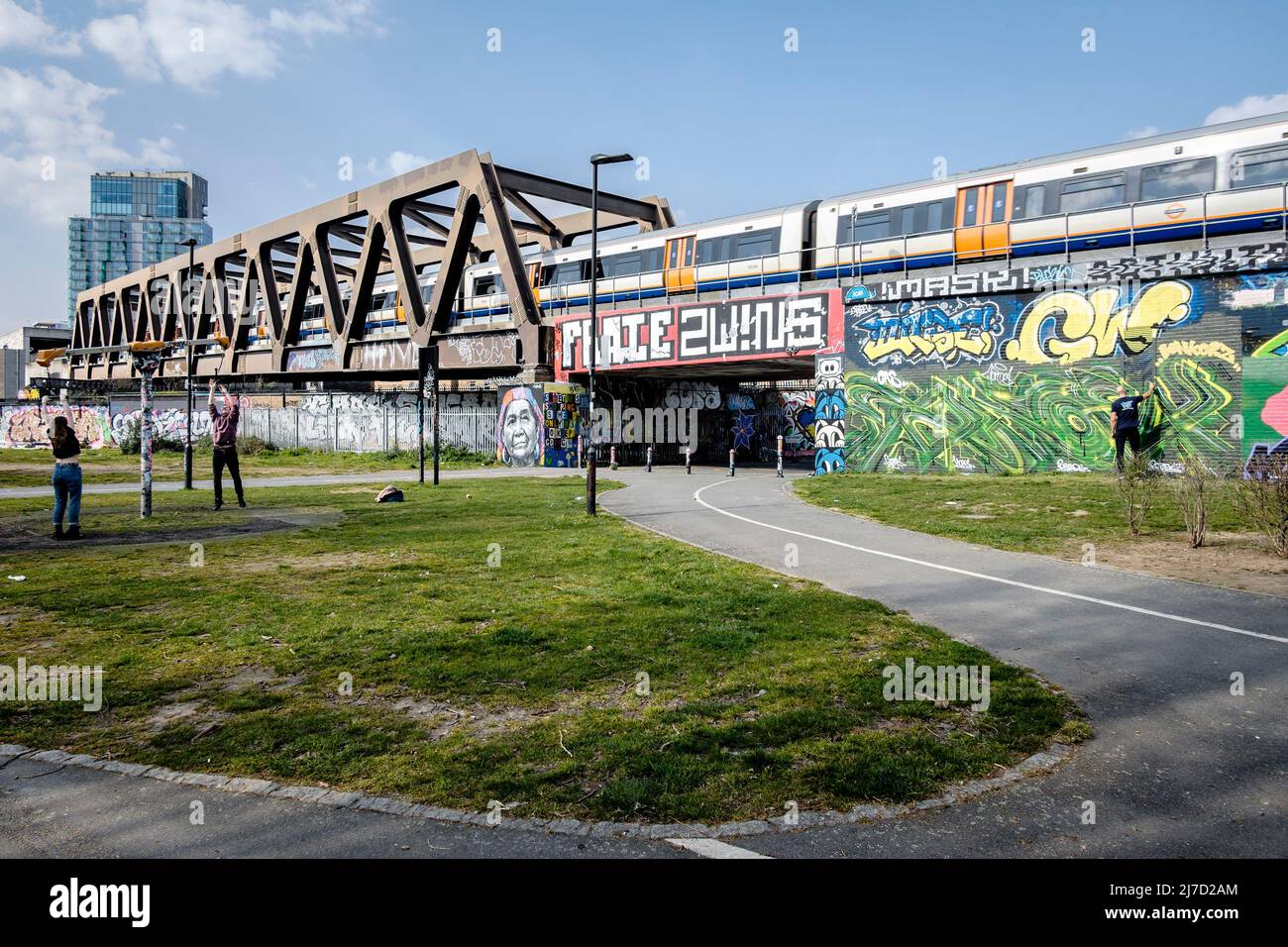 Allen Gardens, quartiere londinese di Tower Hamlets, East London, Regno Unito Foto Stock