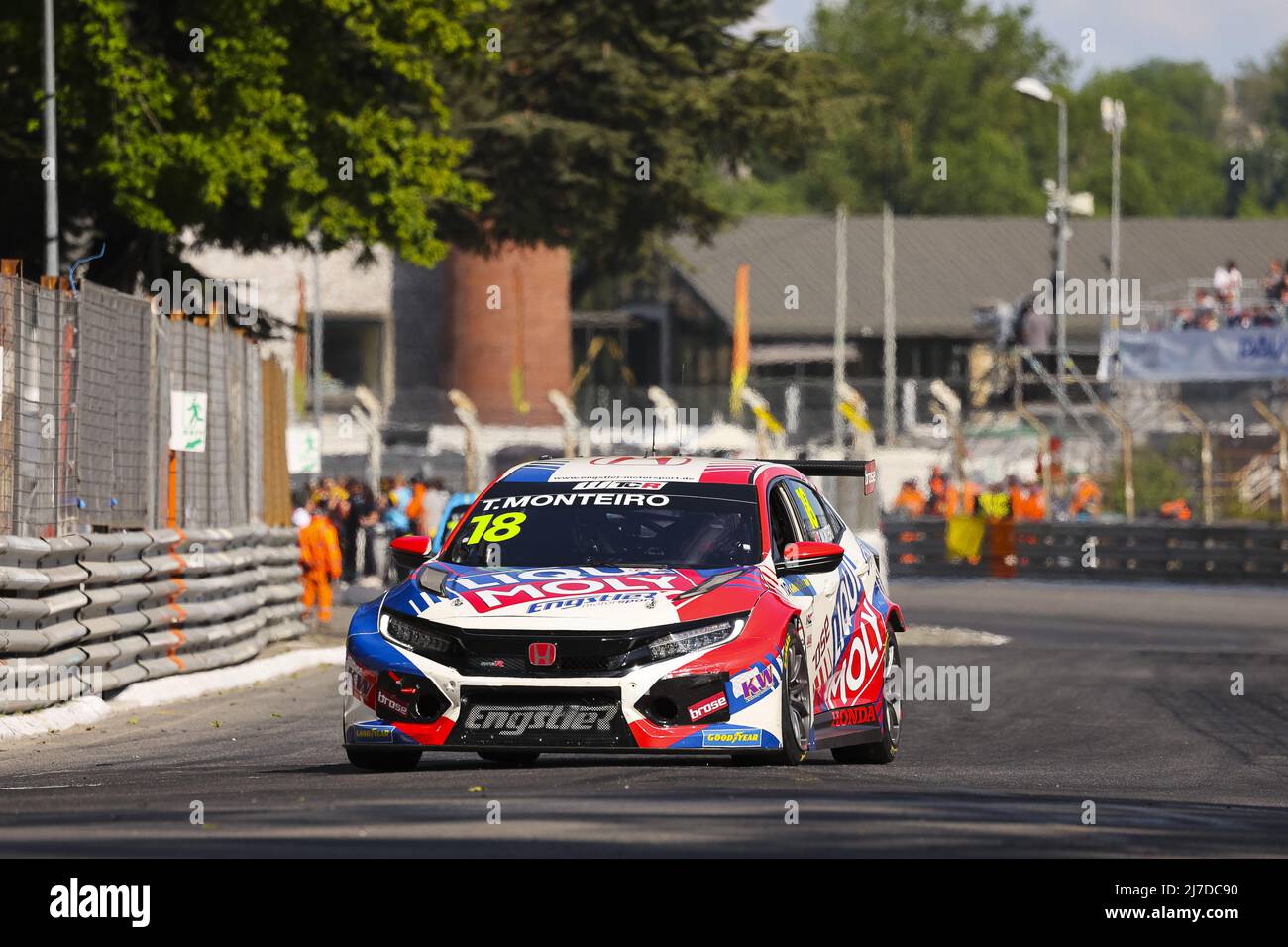 Pau, Francia, 08/05/2022, 18 MONTEIRO Tiago (PRT,) Ã&#X89;quipe LIQUI MOLY Engstler, Honda Civic Type R TCR, azione durante il WTCR - gara di Francia 2022, 1st round del FIA World Touring Car Cup 2022, dal 7 al 8 maggio a Pau, Francia - Foto: Gregory Lenormand/DPPI/LiveMedia Foto Stock