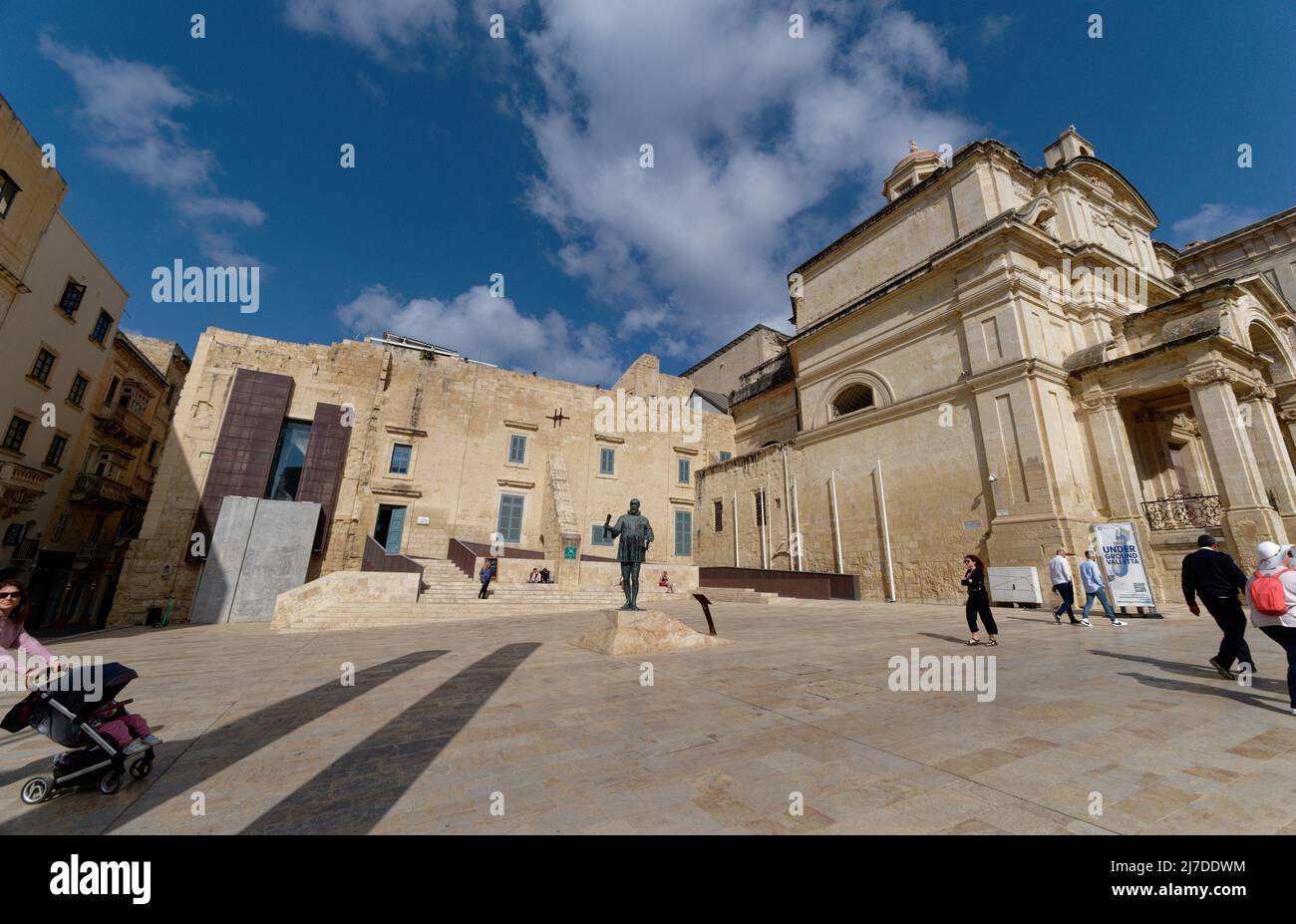 Piazza Jean De Valette a la Valletta Foto Stock