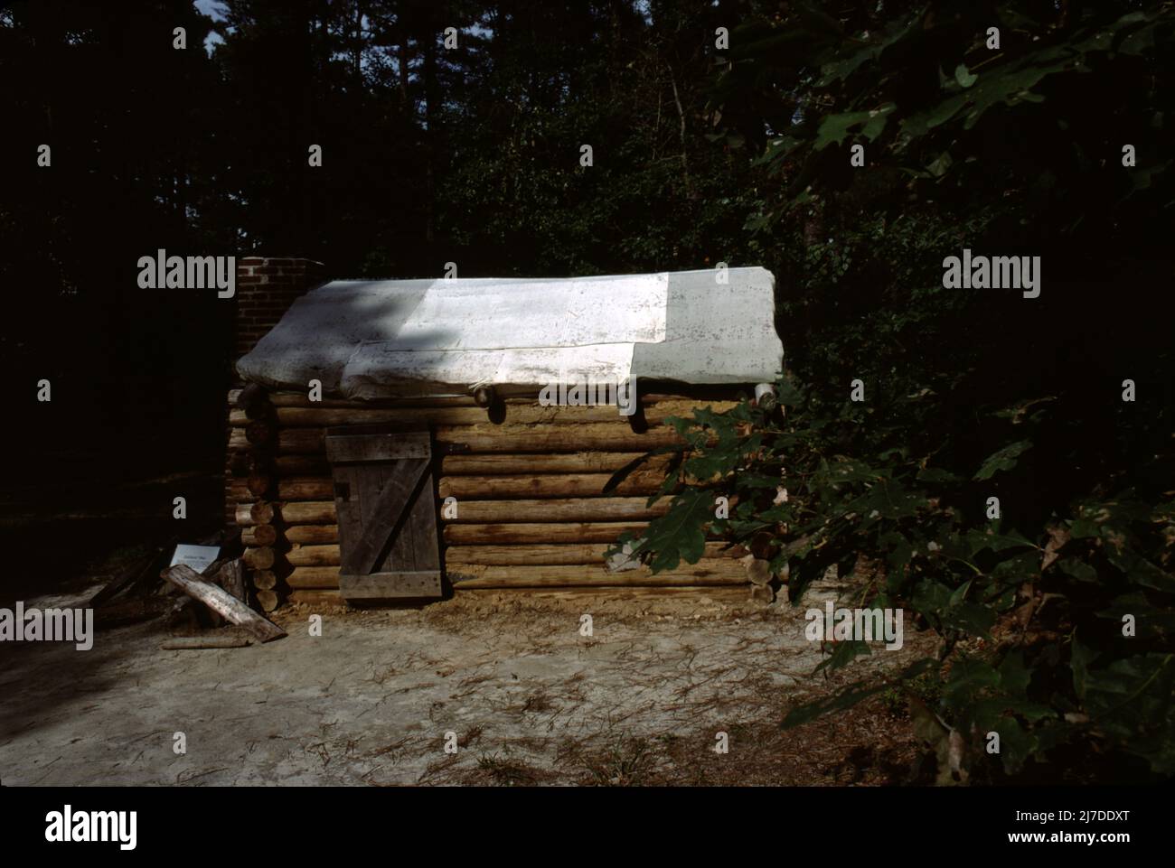 Petersburg, VA USA 9/1987. Campo di battaglia di Petersburg: Assedio dal 6/9/1864 al 3/25/1865. 9 mesi, 2 settimane e 2 giorni. Vittoria dell'Unione da parte del Gen. Grant sopra il Gen. Lee. Vittime stimate: 42.000 Unione e 28.000 confederati. Foto Stock