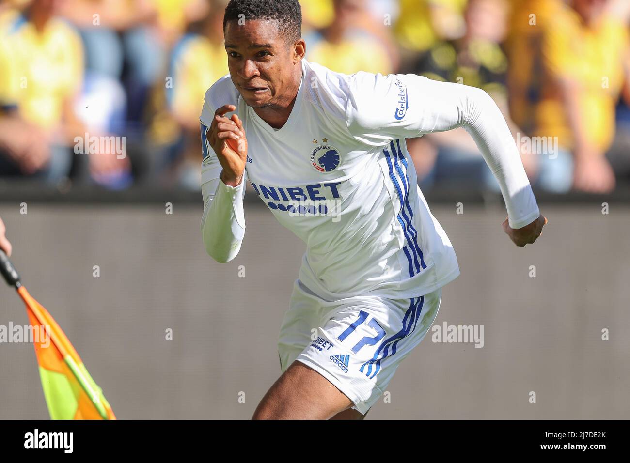 Broendby, Danimarca. 08th, maggio 2022. Paul Mukairu (17) del FC Copenhagen visto durante la partita Superliga del 3F tra Broendby IF e il FC Copenhagen al Brondby Stadium. (Photo credit: Gonzales Photo - Rune Mathiesen). Foto Stock