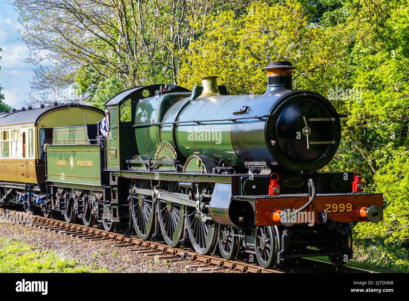 Classe 2999 Lady of Legend sulla ferrovia Severn Valley Railway a Eardington in Shropshire, Regno Unito Foto Stock