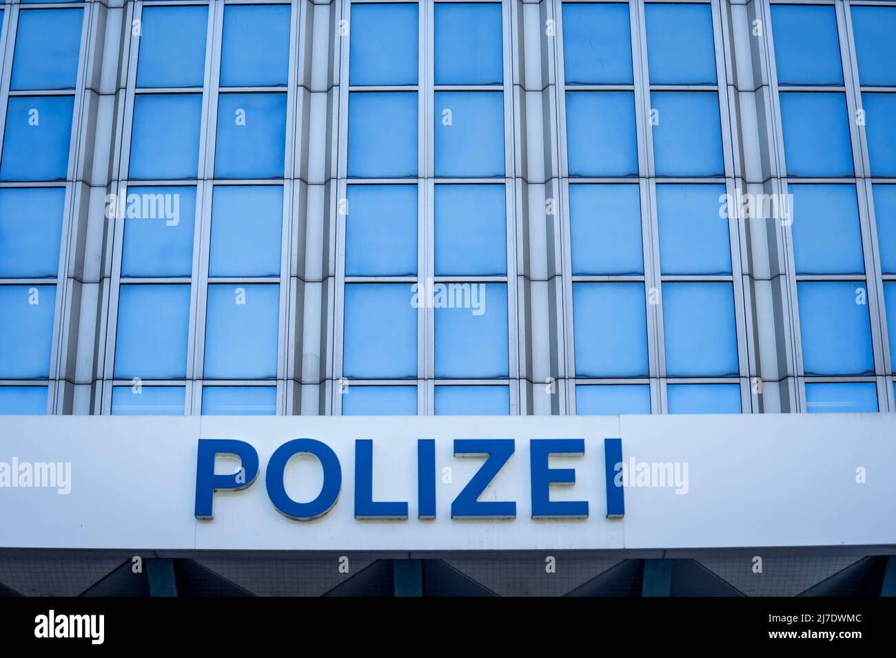 Polizia, costruzione di un'immagine simbolica dell'autorità di polizia, Foto Stock