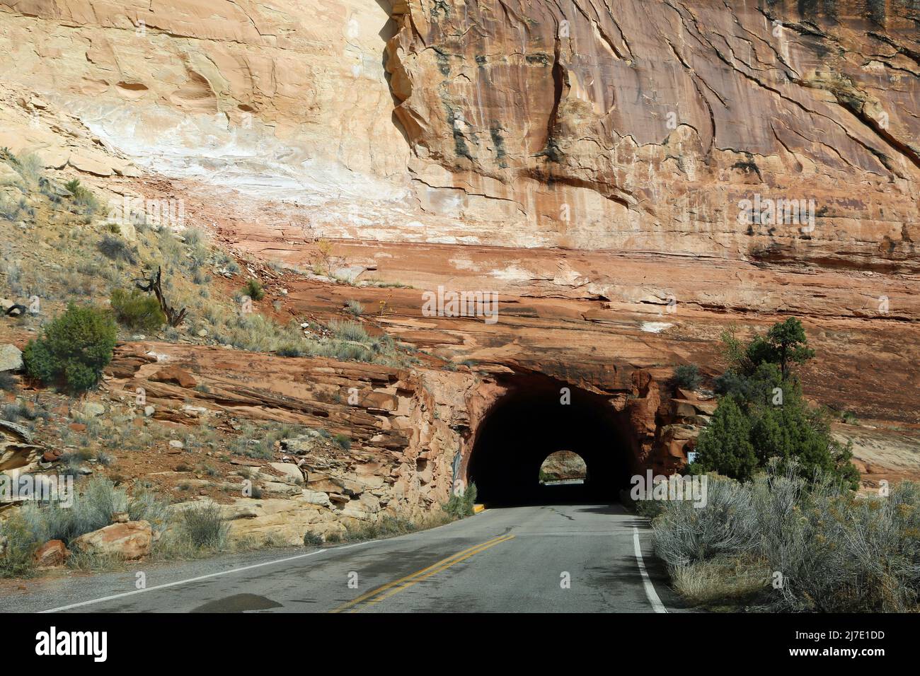 Tunnel nella scogliera - Colorado Foto Stock