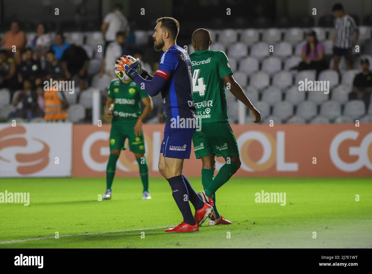 SP - Santos - 05/08/2022 - BRASILIANO A 2022, SANTOS X CUIABA - Walter Cuiaba portiere durante una partita contro Santos allo stadio Vila Belmiro per il campionato brasiliano A 2022. Foto: Fernanda Luz/AGIF/Sipa USA Foto Stock
