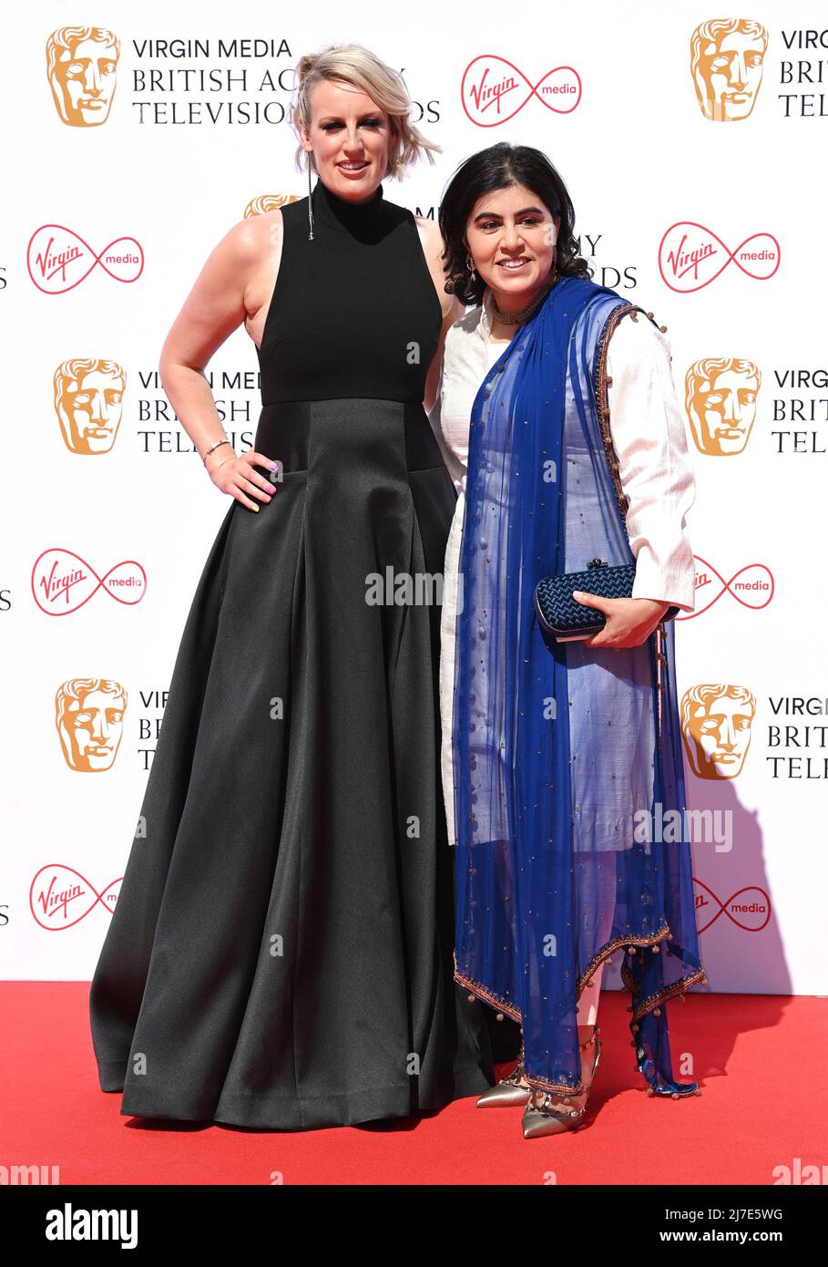 8th maggio 2022, Londra, Regno Unito. Steph McGovern e Baronessa Warsi partecipano al Virgin Media British Academy Television Awards 2022, Royal Festival Hall, Londra. Credit: Doug Peters/EMPICS/Alamy Live News Foto Stock