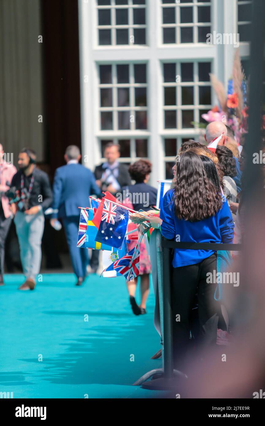 Torino, Italia, 08/05/2022, durante la cerimonia di apertura del tappeto turchese dell'Eurovisione 2022 del 08 maggio 2022, a Reggia di Venaria reale, Torino, Italia. Foto Nderim Kaceli Foto Stock