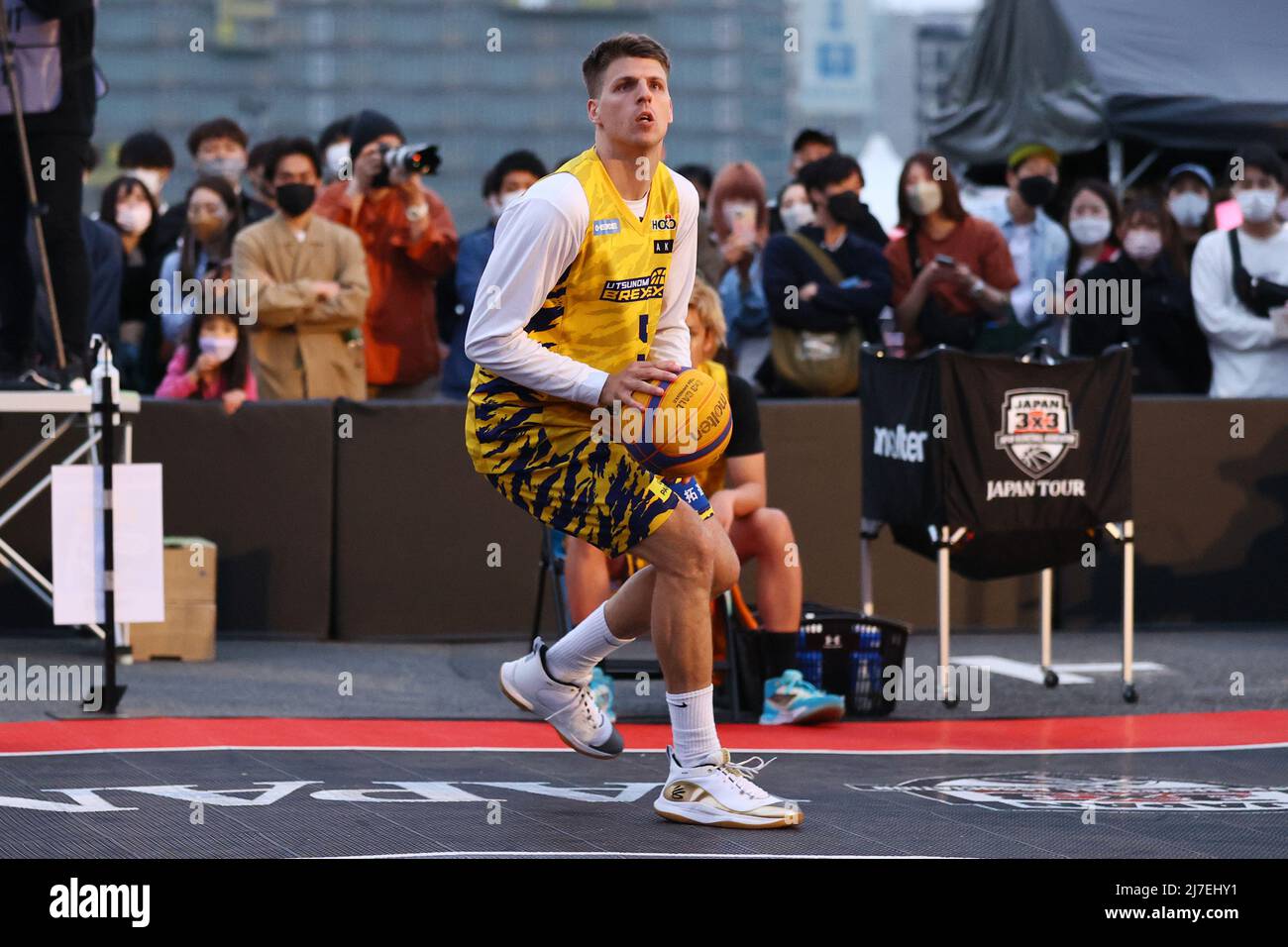 Dusan Popovic (UTSUNOMIYA BREX), 8 MAGGIO 2022 - 3x3 Basket : 3x3 JAPAN TOUR 2022 EXTREME Round.4 incontro finale maschile tra ALPHA.3x3 18-21 UTSUNOMIYA BREX a Odaiba, Tokyo, Giappone. (Foto di AFLO SPORT) Foto Stock