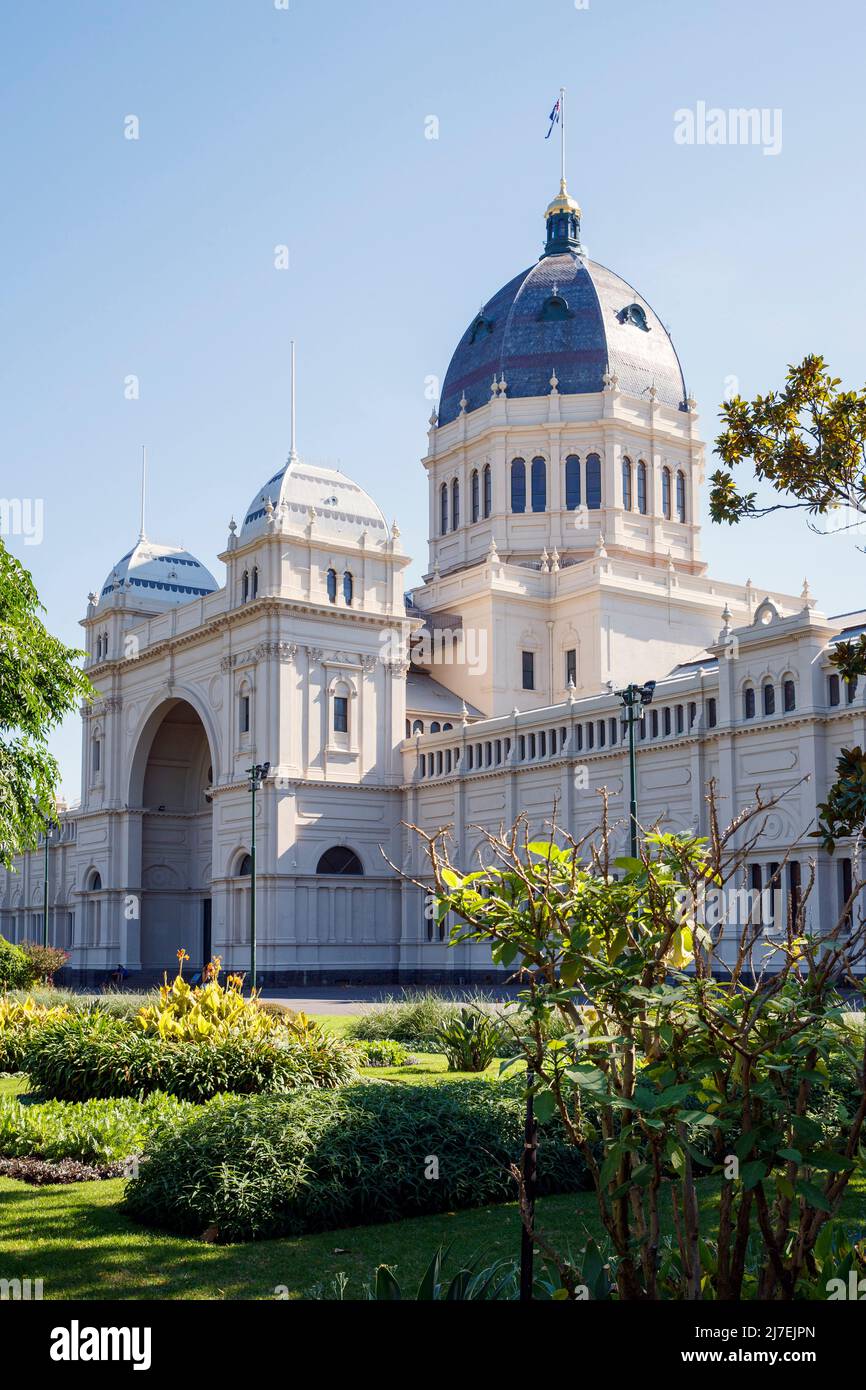Royal Exhibition Building, Carlton Gardens, Melbourne, Victoria, Australia, Sabato, 16 Aprile 2022.Photo: David Rowland / One-Image.com Foto Stock